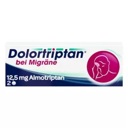 DOLORTRIPTAN para enxaqueca Comprimidos revestidos por película, 2 unid