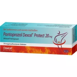 PANTOPRAZOL Dexcel Protect 20 mg comprimidos com revestimento entérico, 14 unidades
