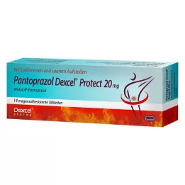 PANTOPRAZOL Dexcel Protect 20 mg comprimidos com revestimento entérico, 14 unidades