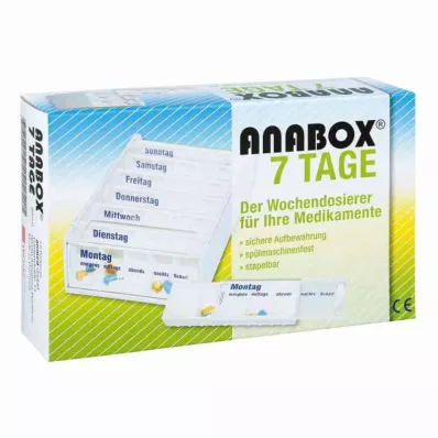ANABOX Dispensador semanal de 7 dias branco, 1 unidade