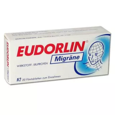 EUDORLIN Comprimidos revestidos por película para enxaquecas, 20 unidades EUDORLIN Comprimidos revestidos por película para enxaquecas, 20 unidades