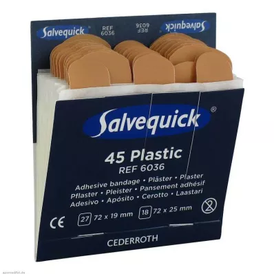 SALVEQUICK Tiras de gesso à prova de água Refil 6036, 45 pcs SALVEQUICK Tiras de gesso à prova de água Refil 6036, 45 pcs