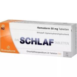 HEMODORM Comprimidos para dormir de 50 mg, 20 unidades