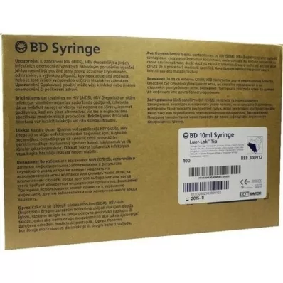 BD PLASTIPAK Seringa 10 ml Luer Loc cêntrica, 100X10 ml