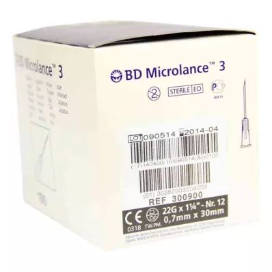 BD MICROLANCE Cânula 22 G 1 1/4 0.7x30 mm, 100 pcs