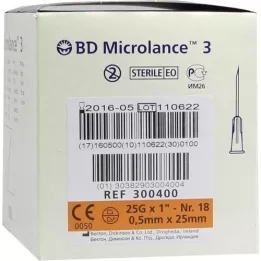 BD MICROLANCE Cânula 25 G 1 0,5x25 mm, 100 pcs