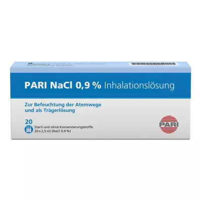 PARI Ampolas de solução para inalação de NaCl, 20X2,5 ml PARI Ampolas de solução para inalação de NaCl, 20X2,5 ml