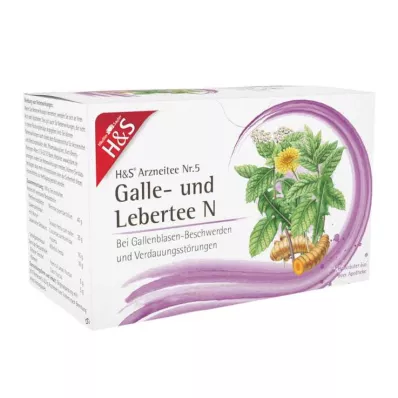 H&S Chá de bílis e fígado N sacos de filtro, 20X2,0 g H&S Chá de bílis e fígado N sacos de filtro, 20X2,0 g