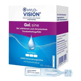 HYLO-VISION Pipetas de dose única Gel sine, 20X0,35 ml