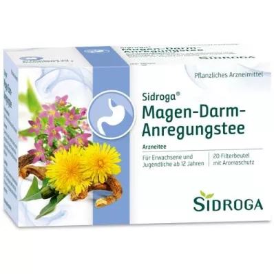 SIDROGA Saco de filtro de chá estimulante gastrointestinal, 20X2,0 g