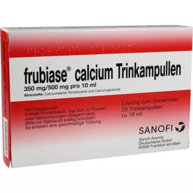 FRUBIASE CALCIUM T Ampolas de bebida, 20 pcs