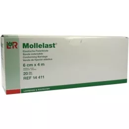 MOLLELAST Ligaduras 6 cmx4 m embaladas individualmente, 20 unidades