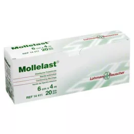 MOLLELAST Ligaduras 6 cmx4 m embaladas individualmente, 20 unidades