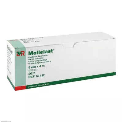 MOLLELAST Ligaduras 8 cmx4 m embaladas individualmente, 20 unidades