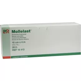 MOLLELAST Ligaduras 10 cmx4 m embaladas individualmente, 20 unidades