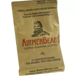 AIRMENBEANS Pastilhas de café finas com guaraná, 21 unid