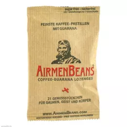 AIRMENBEANS Pastilhas de café finas com guaraná, 21 unid