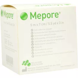MEPORE Pensos para feridas não esterilizados 7 cmx5 m, 1 pc