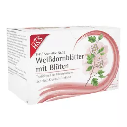 H&S Folhas de espinheiro com flores saco de filtro, 20X1,6 g