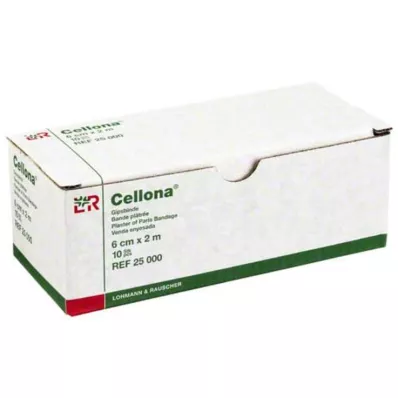 CELLONA Ligadura de gesso 6 cmx2 m, 2X5 pcs