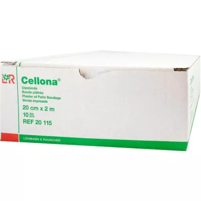 CELLONA Ligadura de gesso 20 cmx2 m, 2X5 pcs