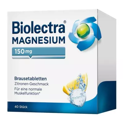 BIOLECTRA Magnésio 150 mg limão comprimidos efervescentes, 40 unid BIOLECTRA Magnésio 150 mg limão comprimidos efervescentes, 40 unid