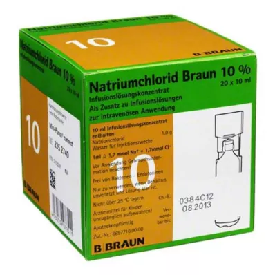 NATRIUMCHLORID Castanho a 10% MPC Solução para perfusão, 20X10 ml NATRIUMCHLORID Castanho a 10% MPC Solução para perfusão, 20X10 ml