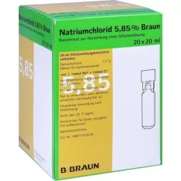 NATRIUMCHLORID 5,85% Castanho MPC Solução para perfusão, 20X20 ml