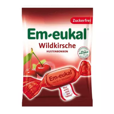 EM-EUKAL Rebuçados sem açúcar de cereja selvagem, 75 g EM-EUKAL Rebuçados sem açúcar de cereja selvagem, 75 g