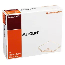MELOLIN Pensos para feridas de 10x10 cm esterilizados, 10 unidades