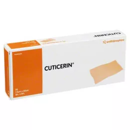 CUTICERIN Gaze de 7,5x20 cm com revestimento de pomada, 50 unidades