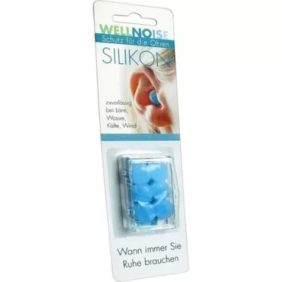 WELLNOISE Tampões para os ouvidos, blister azul, 3X2 pcs