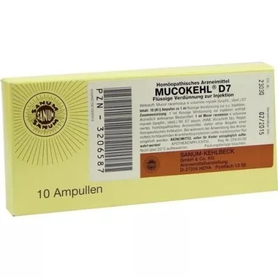 MUCOKEHL Ampolas D 7, 10X1 ml