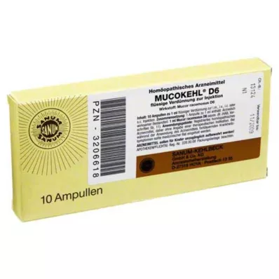 MUCOKEHL Ampolas D 6, 10X1 ml