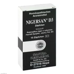 NIGERSAN D 3 Supositórios, 10 unid