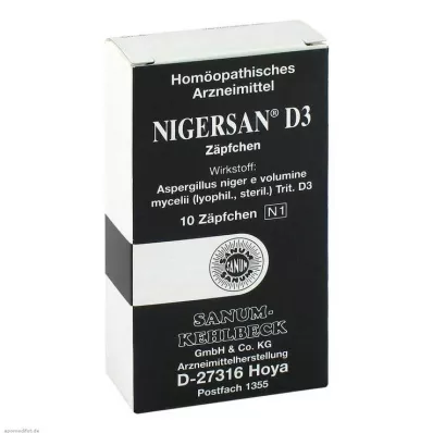 NIGERSAN D 3 Supositórios, 10 unid NIGERSAN D 3 Supositórios, 10 unid