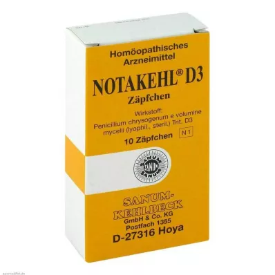 NOTAKEHL D 3 Supositórios, 10 unid NOTAKEHL D 3 Supositórios, 10 unid