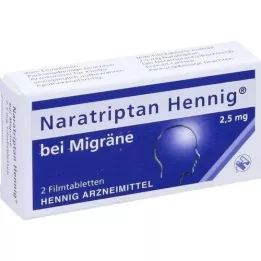 NARATRIPTAN Hennig para enxaquecas 2,5 mg comprimidos revestidos por película, 2 unid