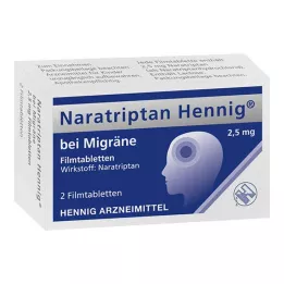 NARATRIPTAN Hennig para enxaquecas 2,5 mg comprimidos revestidos por película, 2 unid