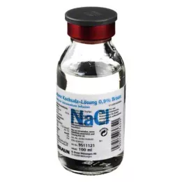 KOCHSALZLÖSUNG Frasco de vidro a 0,9%, 100 ml