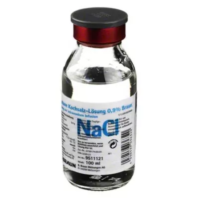 KOCHSALZLÖSUNG Frasco de vidro a 0,9%, 100 ml