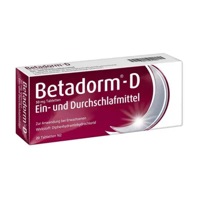 BETADORM Comprimidos D, 20 unidades