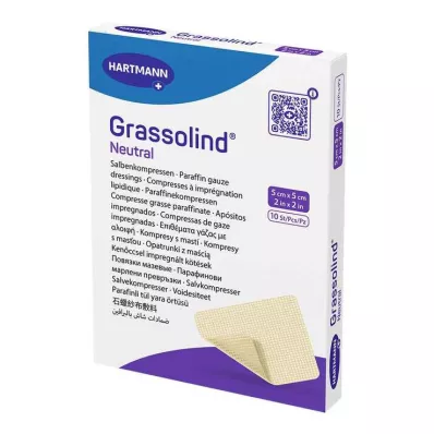 GRASSOLIND Compressas de pomada 5x5 cm estéreis, 10 unidades