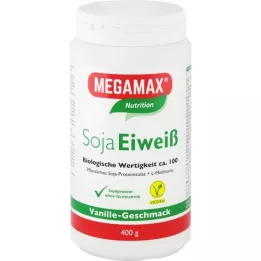 MEGAMAX Proteína de soja em pó de baunilha, 400 g