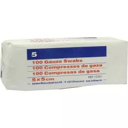 MULLKOMPRESSEN Ypsipad 5x5 cm não estéril 8x, 100 pcs
