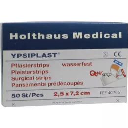 PFLASTERSTRIPS Ypsiplast à prova de água 2,5x7,2 cm, 50 unidades