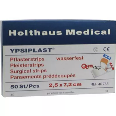 PFLASTERSTRIPS Ypsiplast à prova de água 2,5x7,2 cm, 50 unidades