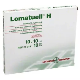 LOMATUELL H Pomada de tule 10x10 cm estéril, 10 unidades