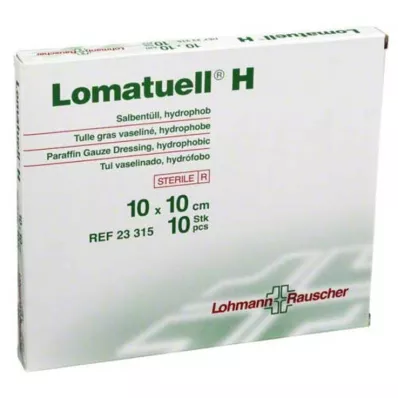 LOMATUELL H Pomada de tule 10x10 cm estéril, 10 unidades LOMATUELL H Pomada de tule 10x10 cm estéril, 10 unidades