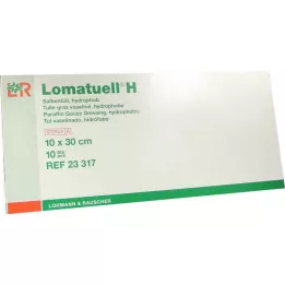 LOMATUELL H Tecido para pomada 10x30 cm estéril, 10 unidades